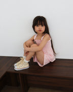 Pink smocked strap set