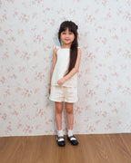Ivory ruffle strap set
