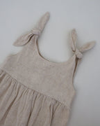 Sleeveless tie-strap set in oat
