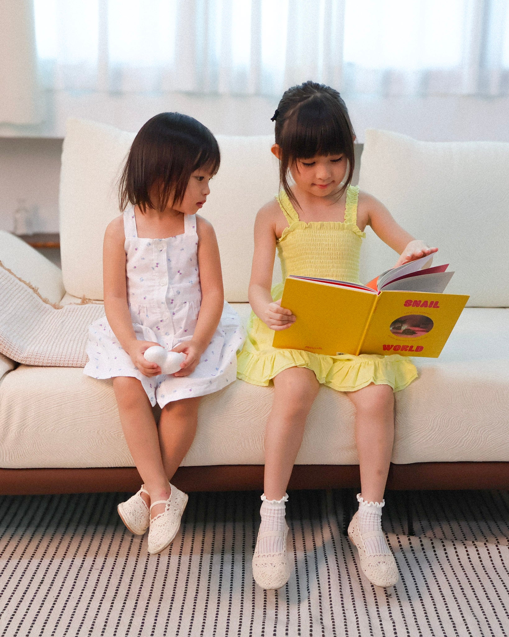 Lemon smocked dress