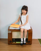 Ivory eyelet tie-strap dress