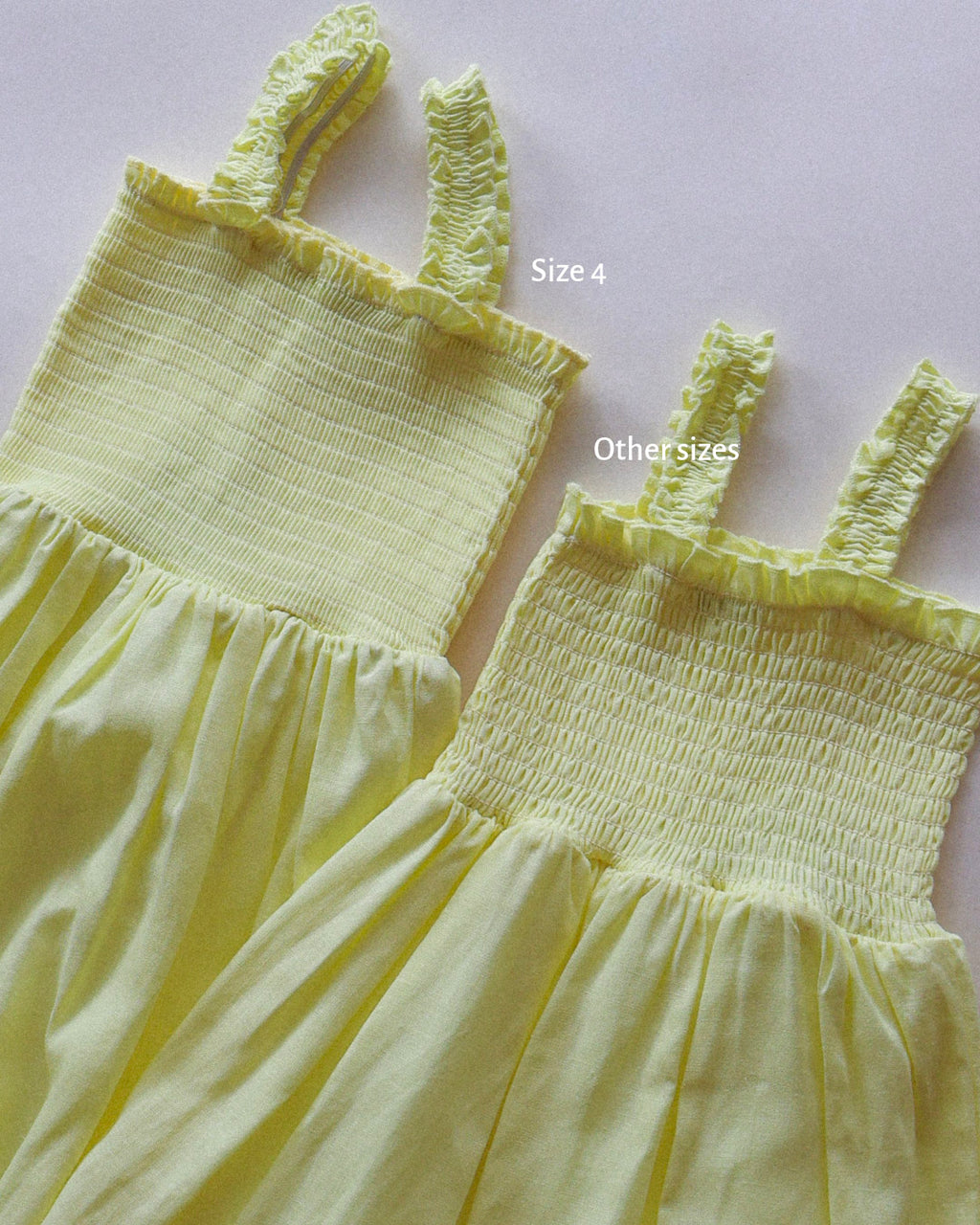 Lemon smocked dress